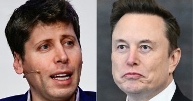 This combination of pictures shows OpenAI CEO Sam Altman and tech billionaire Elon Musk, Feb. 11, 2025. (AFP Photo)