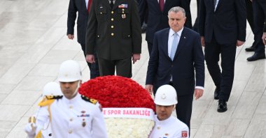 Youth and Sports Minister Osman Aşkın Bak visits Anıtkabir as part of May 19th Commemoration of Atatürk, Youth and Sports Day ceremonies, Ankara, Türkiye, May 19, 2026. (AA Photo)
