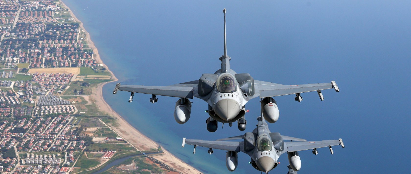 Turkish F-16 jets fly during the exercise, Çanakkale, northwestern Türkiye, May 16, 2026. (AA Photo)