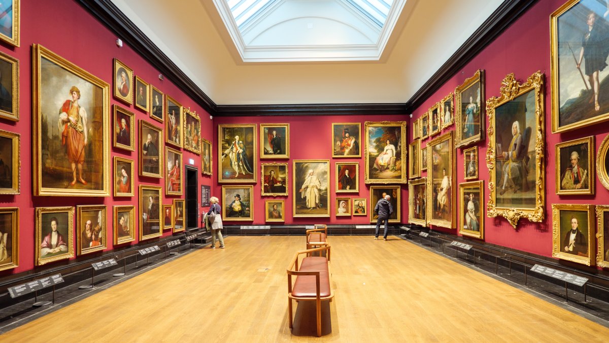 Classic historical paintings on display inside the National Portrait Gallery, London, U.K., Nov. 13, 2023. (Shutterstock Photo)