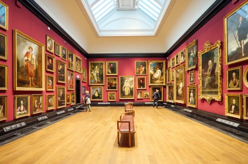 Classic historical paintings on display inside the National Portrait Gallery, London, U.K., Nov. 13, 2023. (Shutterstock Photo)