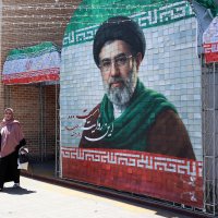 Iranians walk past a picture of Iranian Supreme Leader Ayatollah Mojtaba Khamenei in Tehran, Iran, May 18, 2026. (EPA Photo)