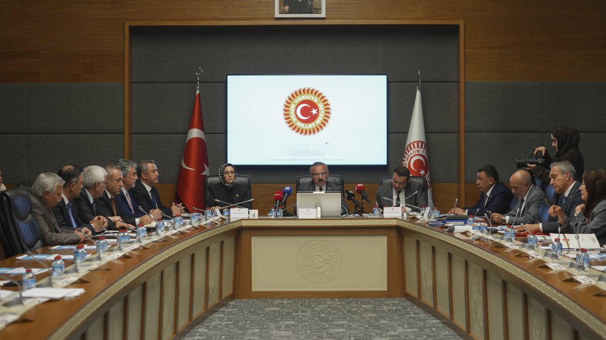 Members of the parliamentary commission established to investigate school incidents in Şanlıurfa and Kahramanmaraş convene in Ankara, Türkiye, May 20, 2026. (AA Photo)