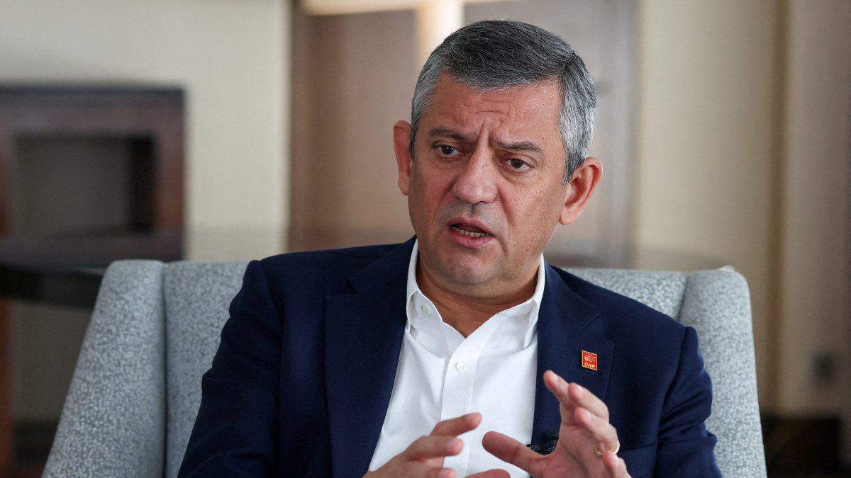 CHP Chairman Özgür Özel speaks during an interview in Istanbul March 11, 2026. (Reuters File Photo)