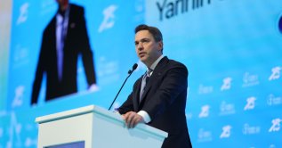 Energy and Natural Resources Alparslan Bayraktar delivers a speech at an event in Ankara, Türkiye, May 12, 2026. (AA Photo)