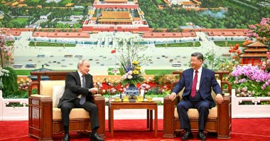 Russian President Vladimir Putin and Chinese President Xi Jinping have tea following their meeting at the Great Hall of the People, Beijing, China, May 20, 2026. (Reuters Photo)
