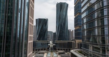 A drone view shows the Istanbul Financial Center in Istanbul, Türkiye, April 3, 2026. (Reuters Photo)