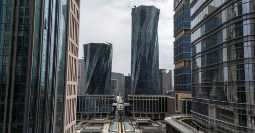 A drone view shows the Istanbul Financial Center in Istanbul, Türkiye, April 3, 2026. (Reuters Photo)