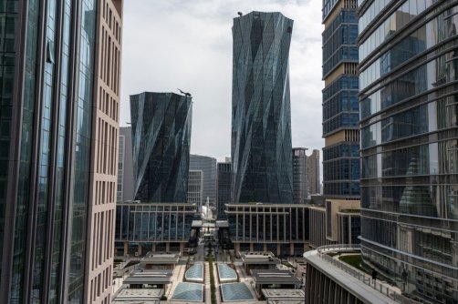 A drone view shows the Istanbul Financial Center in Istanbul, Türkiye, April 3, 2026. (Reuters Photo)