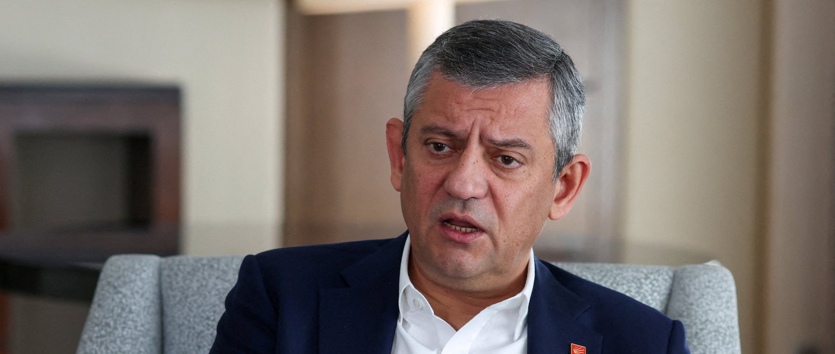 CHP Chairman Özgür Özel speaks during an interview in Istanbul March 11, 2026. (Reuters File Photo)
