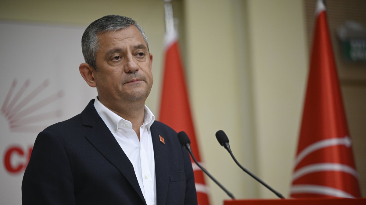 After being suspended as chair of the main opposition Republican People’s Party (CHP) by court order, Özgür Özel speaks during a press conference at his party’s headquarters, Ankara, Türkiye, May 21, 2026. (AA Photo)