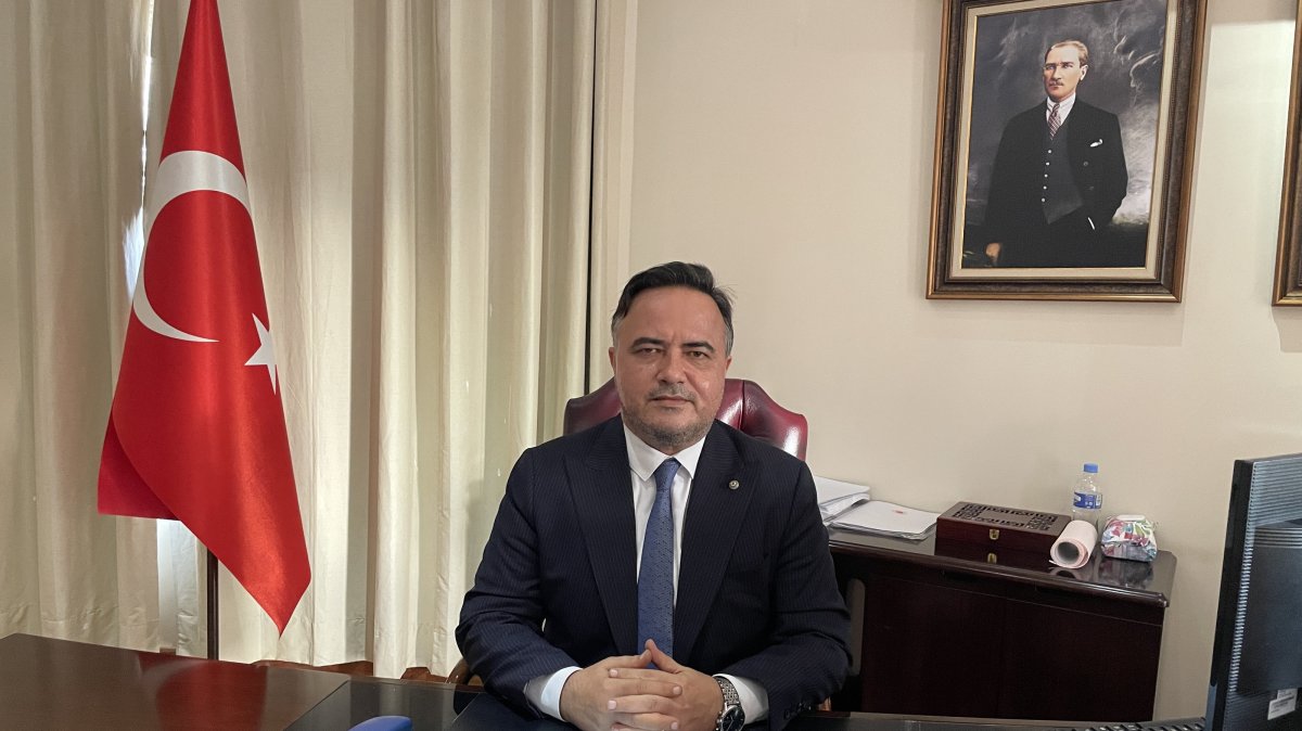Türkiye’s Ambassador to Kigali Aslan Alper Yüksel speaks during an interview with Anadolu Agency on the sidelines of the Africa CEO Forum, Kigali, Rwanda, May 22, 2026. (AA Photo)