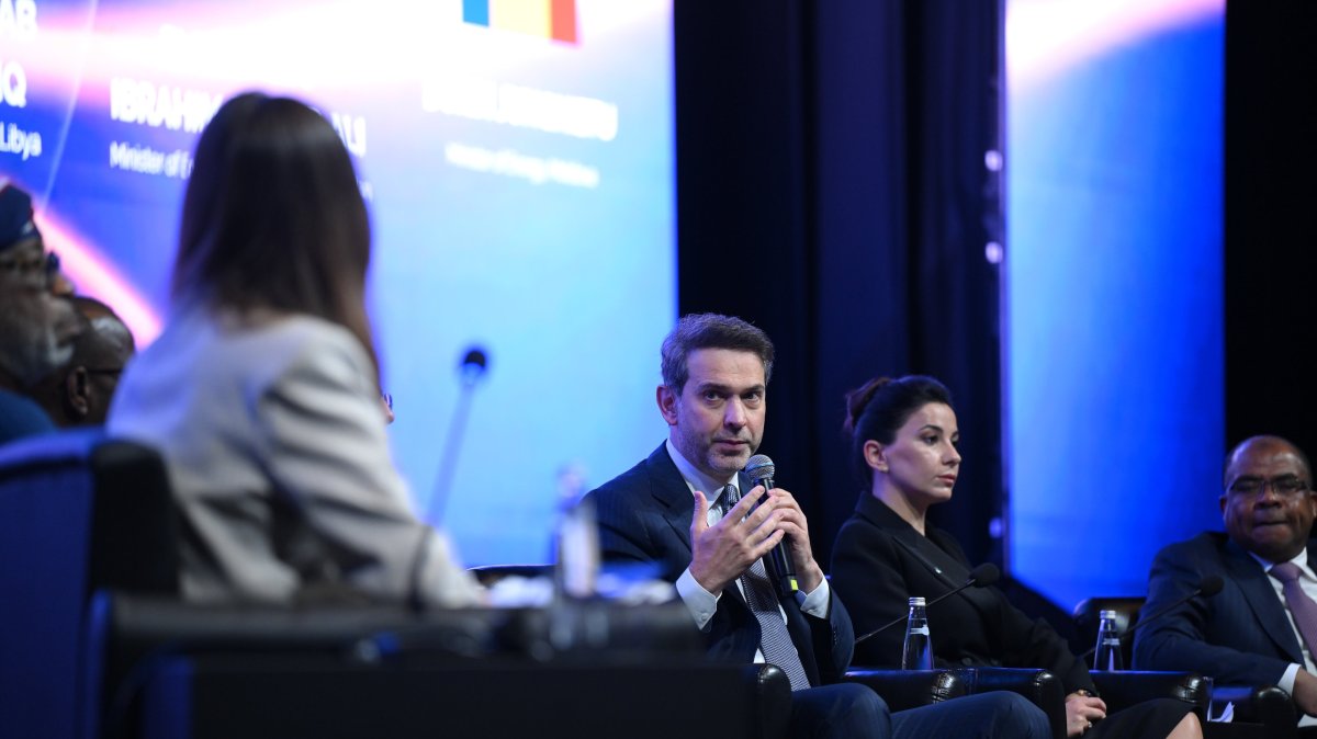 Energy and Natural Resources Minister Alparslan Bayraktar speaks during a panel at the 2nd Istanbul Natural Resources Summit (INRES 2026), Istanbul, Türkiye, May 22, 2026. (AA Photo)