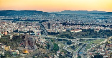 An aerial view of the Burcu district, showing residential areas and roads, Izmir, Türkiye, Oct. 29, 2018. (Shuttestock Photo)