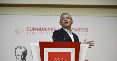 After being suspended as chair of the main opposition Republican People’s Party (CHP) by court order, Özgür Özel speaks during a press conference at his party’s headquarters, Ankara, Türkiye, May 21, 2026. (AA Photo)