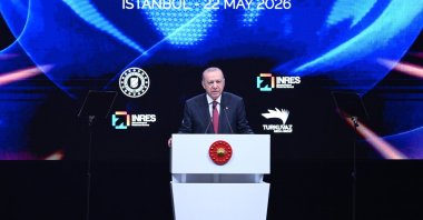President Recep Tayyip Erdoğan speaks during the second edition of the Istanbul Natural Resources Summit, Istanbul, Türkiye, May 22, 2026. (AA Photo)