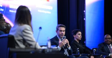 Energy and Natural Resources Minister Alparslan Bayraktar speaks during a panel at the 2nd Istanbul Natural Resources Summit (INRES 2026), Istanbul, Türkiye, May 22, 2026. (AA Photo)
