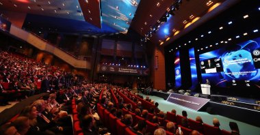 Energy and Natural Resources Minister Alparslan Bayraktar speaks at the International Natural Resources Summit (INRES) in Istanbul, May 22, 2026. (AA Photo)