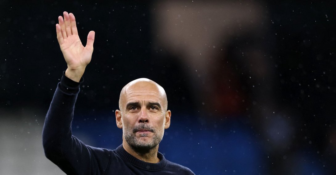 Manchester City manager Pep Guardiola waves to the fans after the English Premier League football match between Manchester City and Sunderland at the Etihad Stadium, Manchester, U.K., Dec. 6, 2025. (AFP Photo)