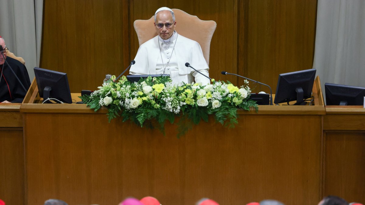 Pope Leo XIV attends the presentation of &amp;quot;Magnifica humanitas,&amp;quot; his first encyclical, focused on the rise of artificial intelligence, at the Vatican&amp;#039;s Aula Nuova del Sinodo, May 25, 2026. (Reuters Photo)