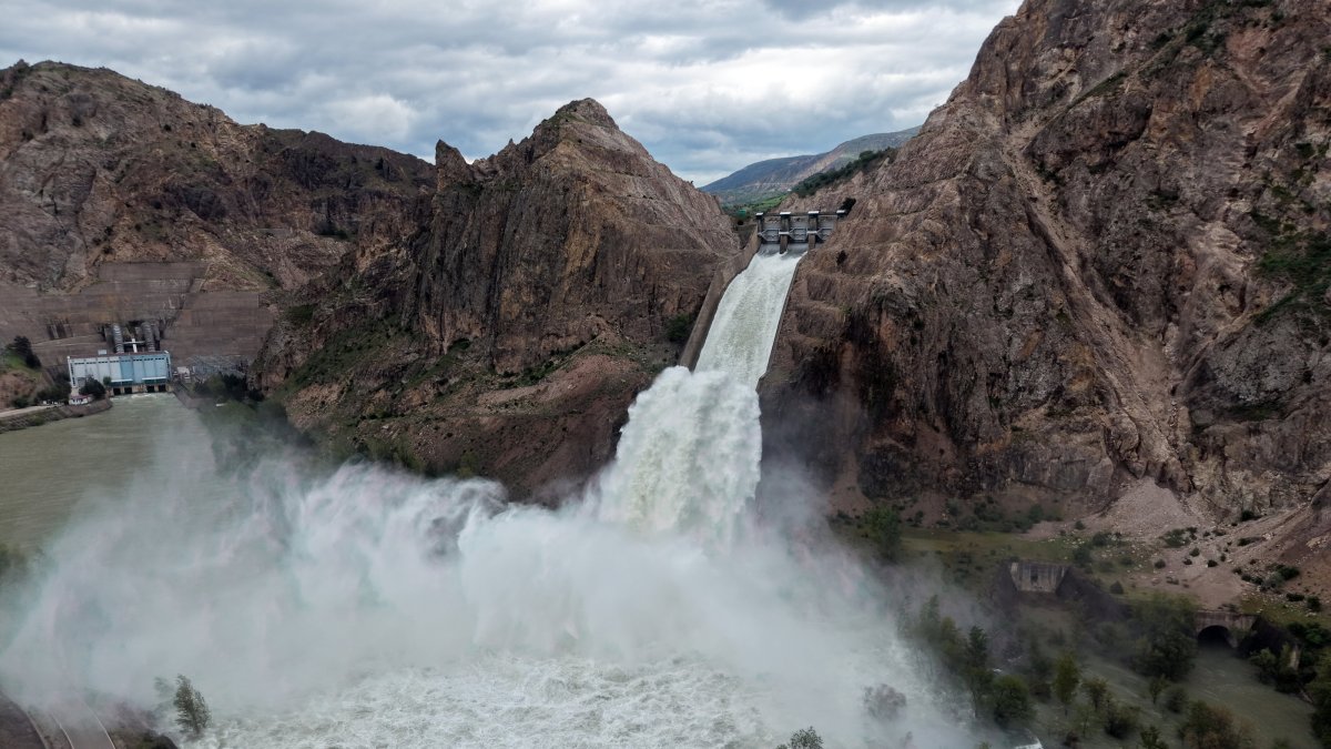 The Kılıçkaya Dam is seen in the Suşehi district of Sivas province, central Türkiye, May 19, 2026. (AA Photo)