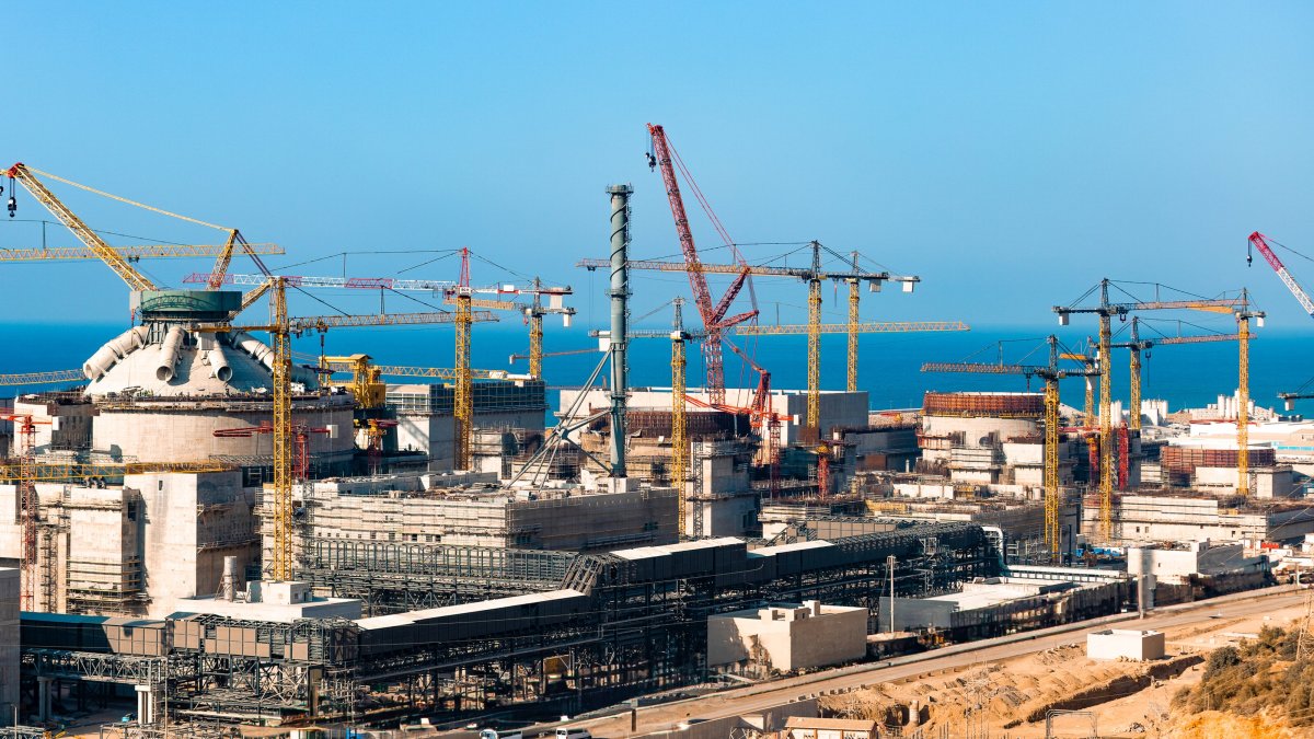 The construction site of Türkiye's first nuclear power plant, Akkuyu, in Mersin province, southern Türkiye, Sept. 17, 2025. (AA Photo)