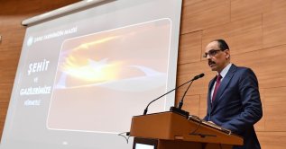 Ibrahim Kalın, head of Türkiye’s National Intelligence Organization (MIT), speaks at the War Institutes of the National Defense University (MSU), Istanbul, Türkiye, May 22, 2026. (AA Photo)