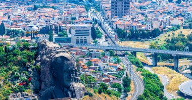 A view of Buca district and the Atatürk Mask from Kadifekale in Izmir, Türkiye, May 12, 2018. (Shutterstock Photo) 