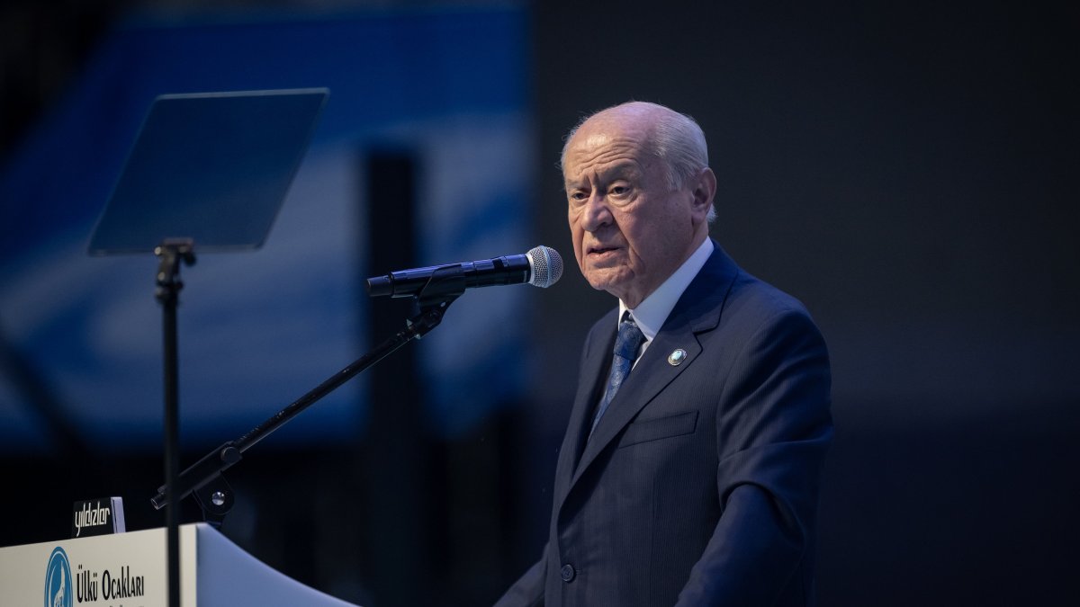 MHP Chairman Devlet Bahçeli speaks at a congress in Ankara, May 19, 2026. (AA File Photo)