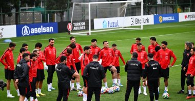 Türkiye national football team begins preparations for the 2026 FIFA World Cup during a training session led by head coach Vincenzo Montella at the Riva Hasan Doğan National Teams Camp and Training Facilities, Istanbul, Türkiye, May 22, 2026. (AA Photo)