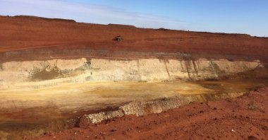 A truck carrying rare earth travels toward Lynas Corp's Mount Weld processing plant, northeast of Perth, Western Australia, Aug. 23, 2019. (Reuters Photo)