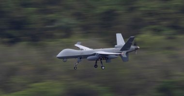 A U.S. Air Force MQ-9 Reaper unmanned aerial vehicle approaches to land at the former Roosevelt Roads naval base in Ceiba, Puerto Rico, April 29, 2026. (Reuters Photo)