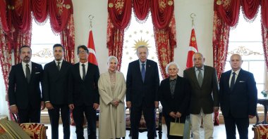 President Recep Tayyip Erdoğan meets with the families of late Prime Minister Adnan Menderes and his associates on the anniversary of the 1960 coup, Ankara, Türkiye, May 26, 2026. (AA Photo)
