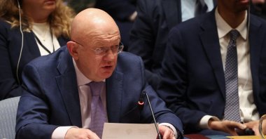 Russian ambassador to the United Nations Vassily Nebenzia attends a Security Council meeting at the United Nations headquarters in New York City, U.S., May 26, 2026. (Reuters Photo)