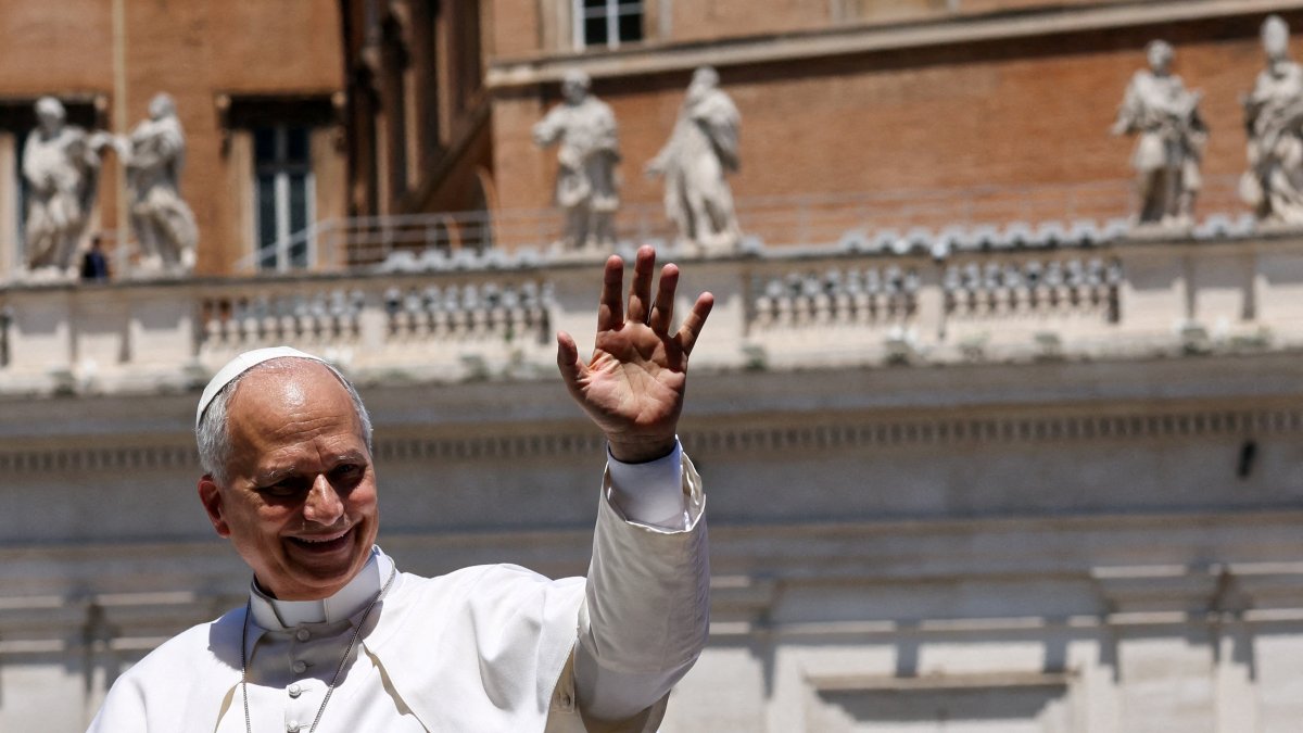 Pope Leo XIV leaves following the weekly general audience in St. Peter's Square, Vatican, May 27, 2026. (Reuters Photo)