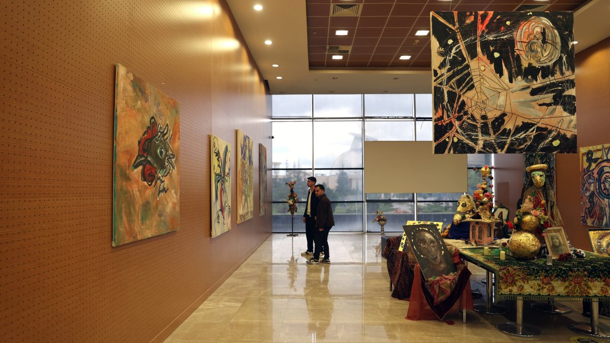 Visitors explore the Contemporary Art Museum in Cappadocia, Nevşehir, central Türkiye, May 19, 2026. (AA Photo)