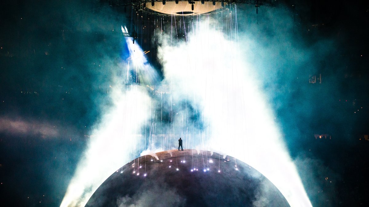 An undated aerial view of a Kanye West concert. (Photo courtesy of Hakan Uç)