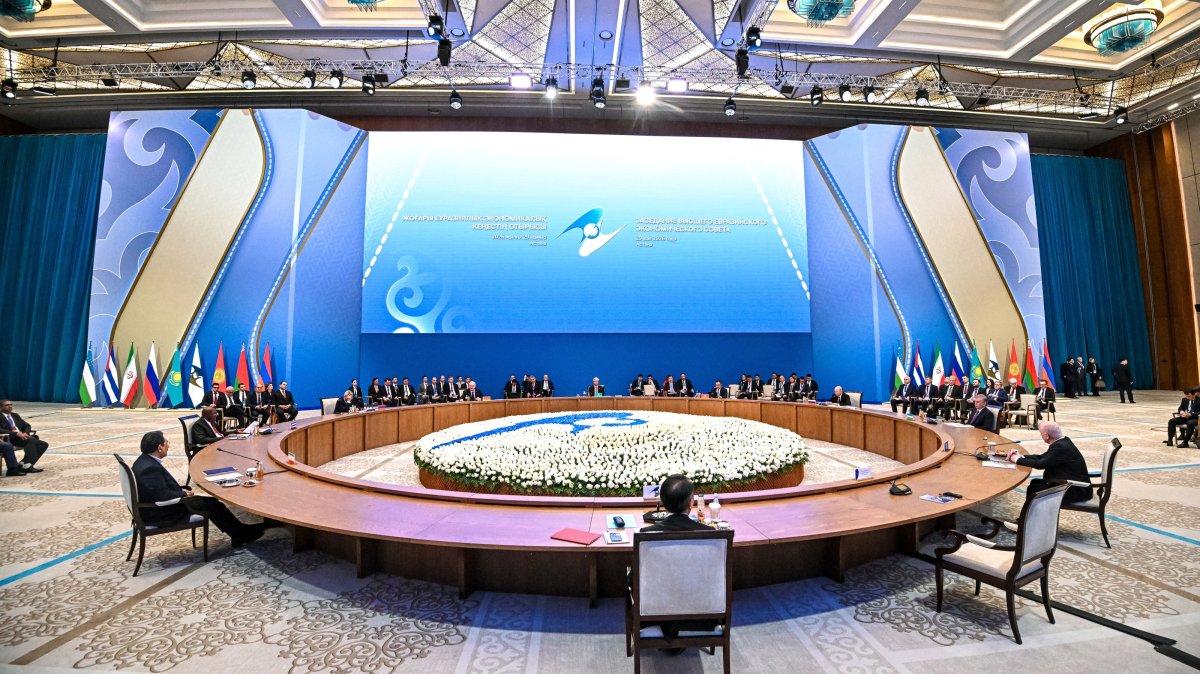 Expanded format meeting of the Supreme Eurasian Economic Council (SEEC) at the Palace of Independence in Astana, Kazakhstan, May 29, 2026. (EPA Photo via Handout)