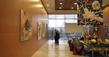 Visitors explore the Contemporary Art Museum in Cappadocia, Nevşehir, central Türkiye, May 19, 2026. (AA Photo)