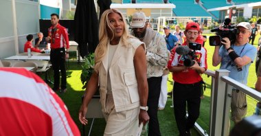 Serena Williams arrives at the paddock area at Miami International Autodrome, Miami Gardens, U.S., May 1, 2026. (Reuters Photo)