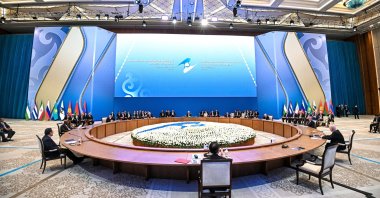 Expanded format meeting of the Supreme Eurasian Economic Council (SEEC) at the Palace of Independence in Astana, Kazakhstan, May 29, 2026. (EPA Photo via Handout)