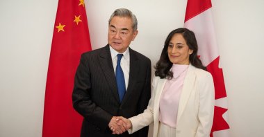 Canada’s Minister of Foreign Affairs Anita Anand welcomes Chinese Foreign Minister Wang Yi  before their meeting in Ottawa, Ontario, Canada, May 29, 2026. (EPA Photo)