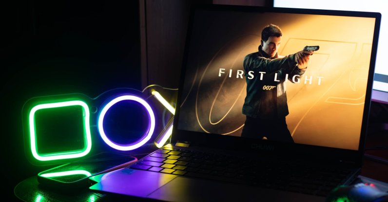 The logo of the computer game "007 First Light" on a laptop screen, Russia, Moscow, Nov. 29, 2025.