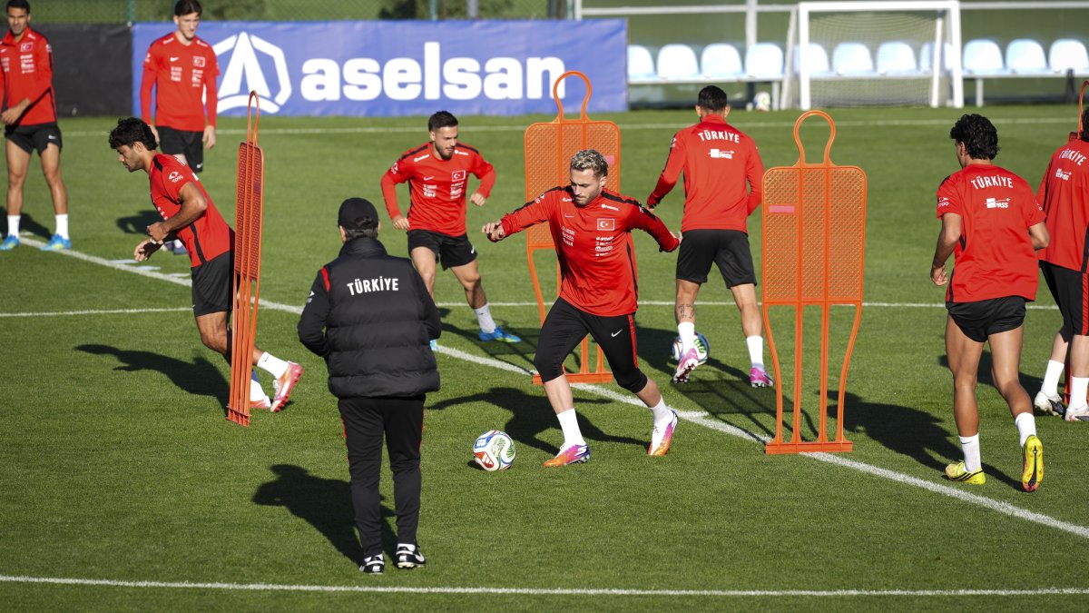 The Turkish national football team trains ahead of a friendly against North Macedonia as part of its preparations for the 2026 FIFA World Cup, Istanbul, Türkiye, May 29, 2026. (AA Photo)