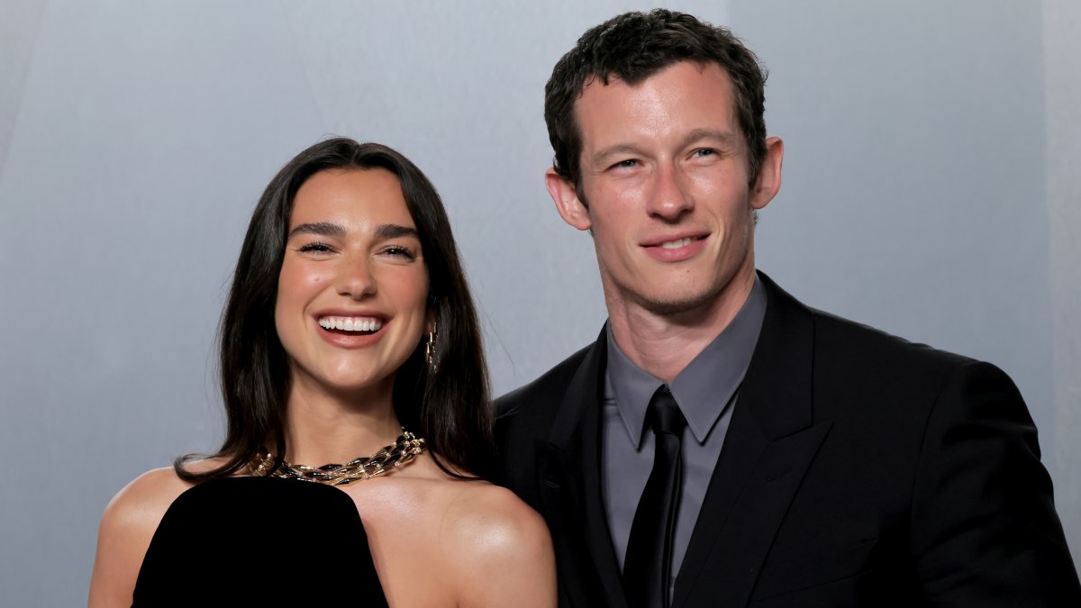 Dua Lipa and Callum Turner attend the 2026 Vanity Fair Oscar Party at Los Angeles County Museum of Art in Los Angeles, California, U.S., March 15, 2026. (Getty Images Phot