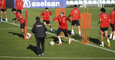 The Turkish national football team trains ahead of a friendly against North Macedonia as part of its preparations for the 2026 FIFA World Cup, Istanbul, Türkiye, May 29, 2026. (AA Photo)