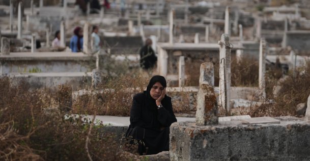 Palestinians visit the graves of relatives at a cemetery in Gaza City on the first day of Eid al-Adha, May 27, 2026. (AP Photo)