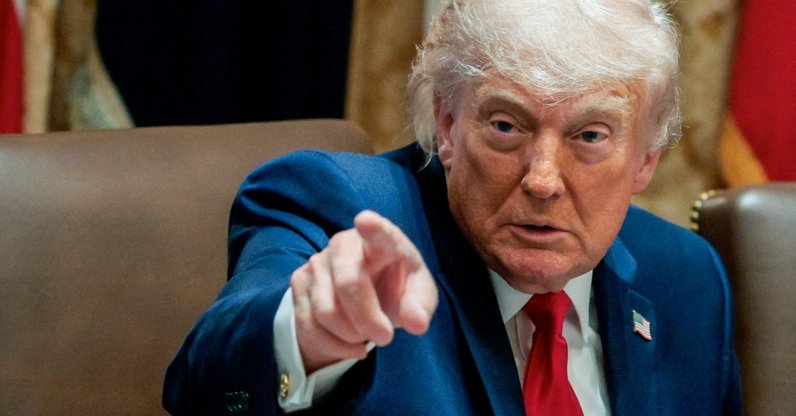 President Donald Trump gestures during a meeting in the Cabinet Room at the White House, in Washington, D.C., U.S., May 27, 2026. (Reuters Photo)