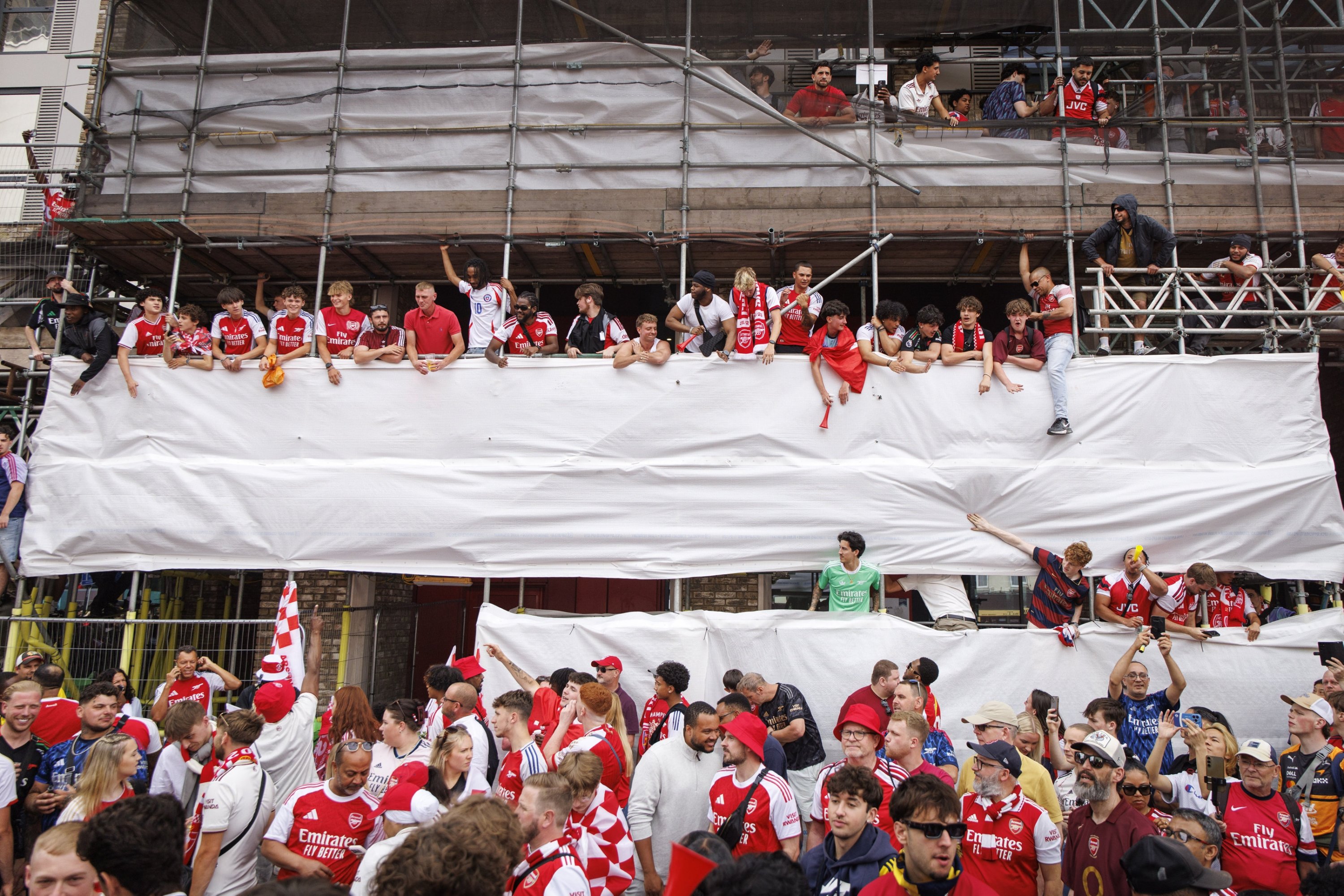 Arsenal’s title party marred by arrests, fire rescue operations