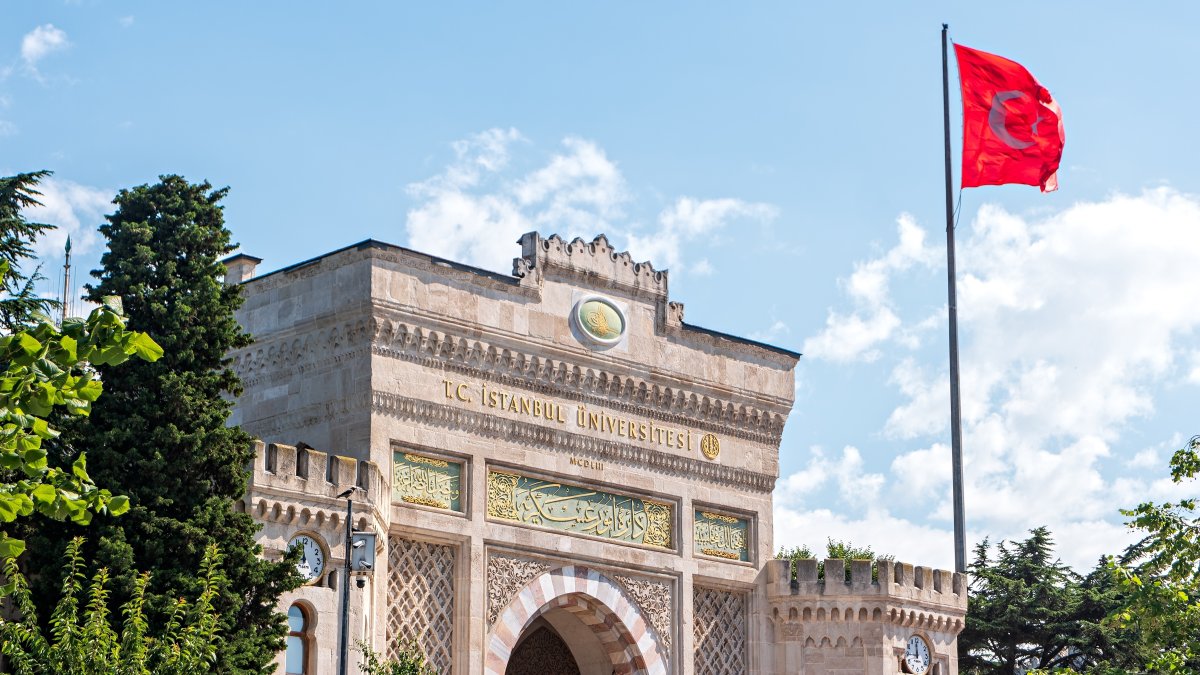 Istanbul University's main entrance, Beyazit Square, Istanbul, Türkiye, June 28, 2025.